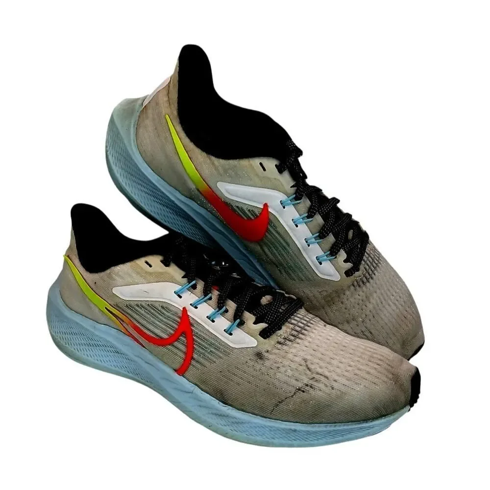NIKE Air Zoom Pegasus Women's Light Gray w/Oragne Running Shoes - Size: 8 1/2
